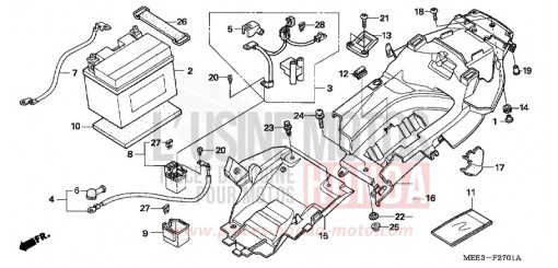 BATTERIE (CBR600RR5/6) CBR600RR6 de 2006